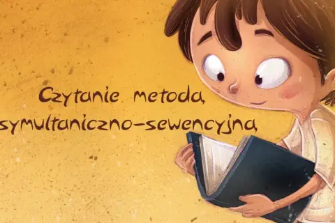 Chłopiec z zaciekawieniem czyta książkę. To może być jedna z lektur klasa 3, rozwijająca wyobraźnię.