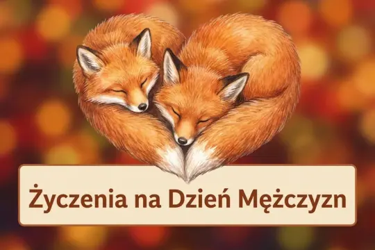 Dwa lisy w kształcie serca, idealne na życzenia na Dzień Mężczyzny.